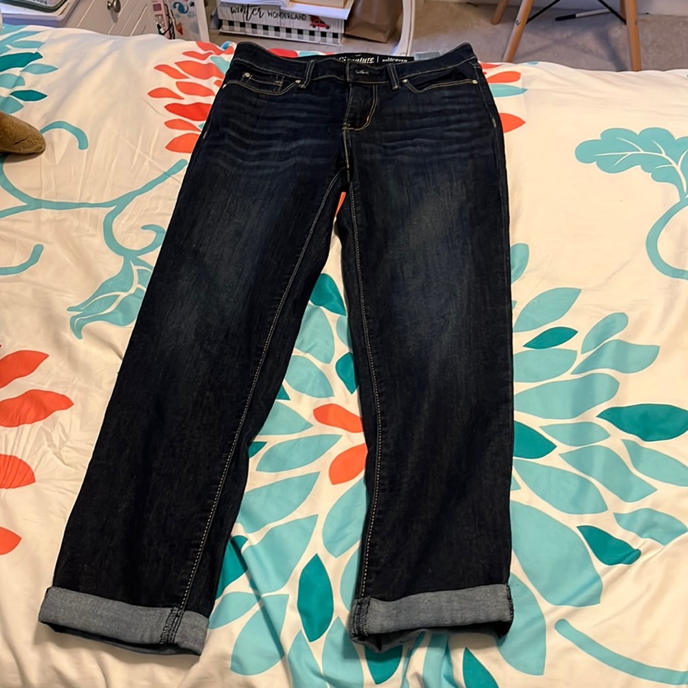 Modern Slim Cuffed jeans; dark wash